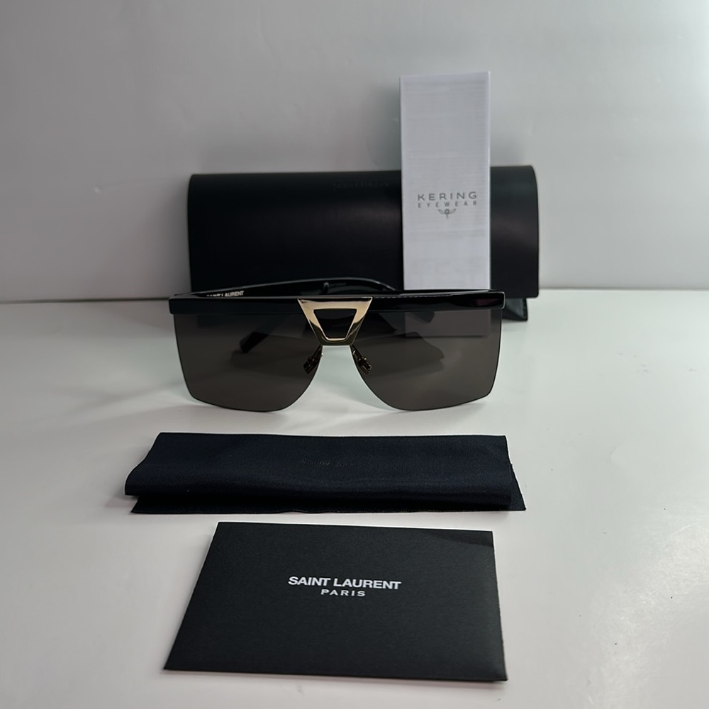 – New & Authentic Saint Laurent SL 537 PALACE Black Sunglasses - Picture 14 of 14